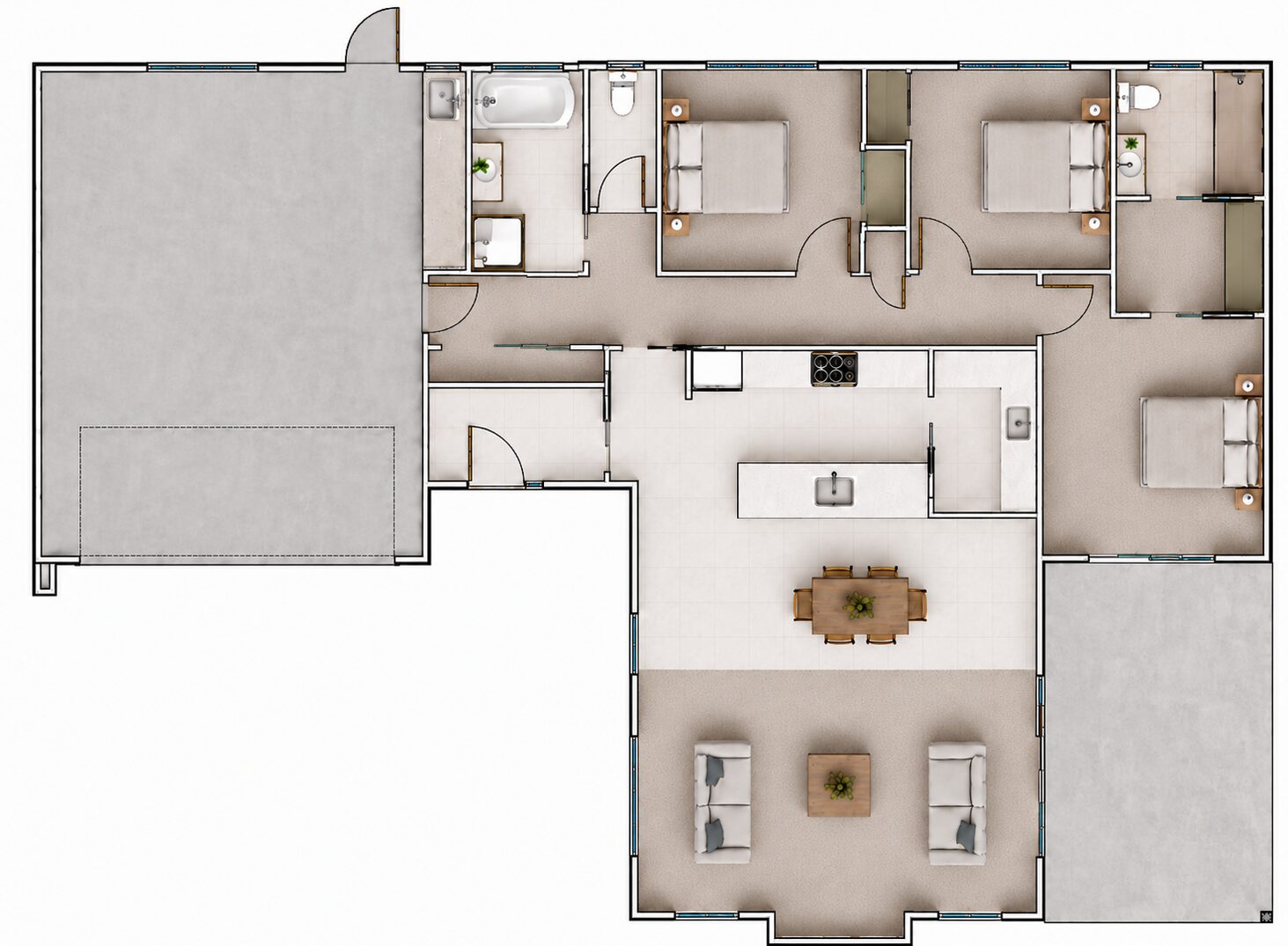 Plan layout of Aether design