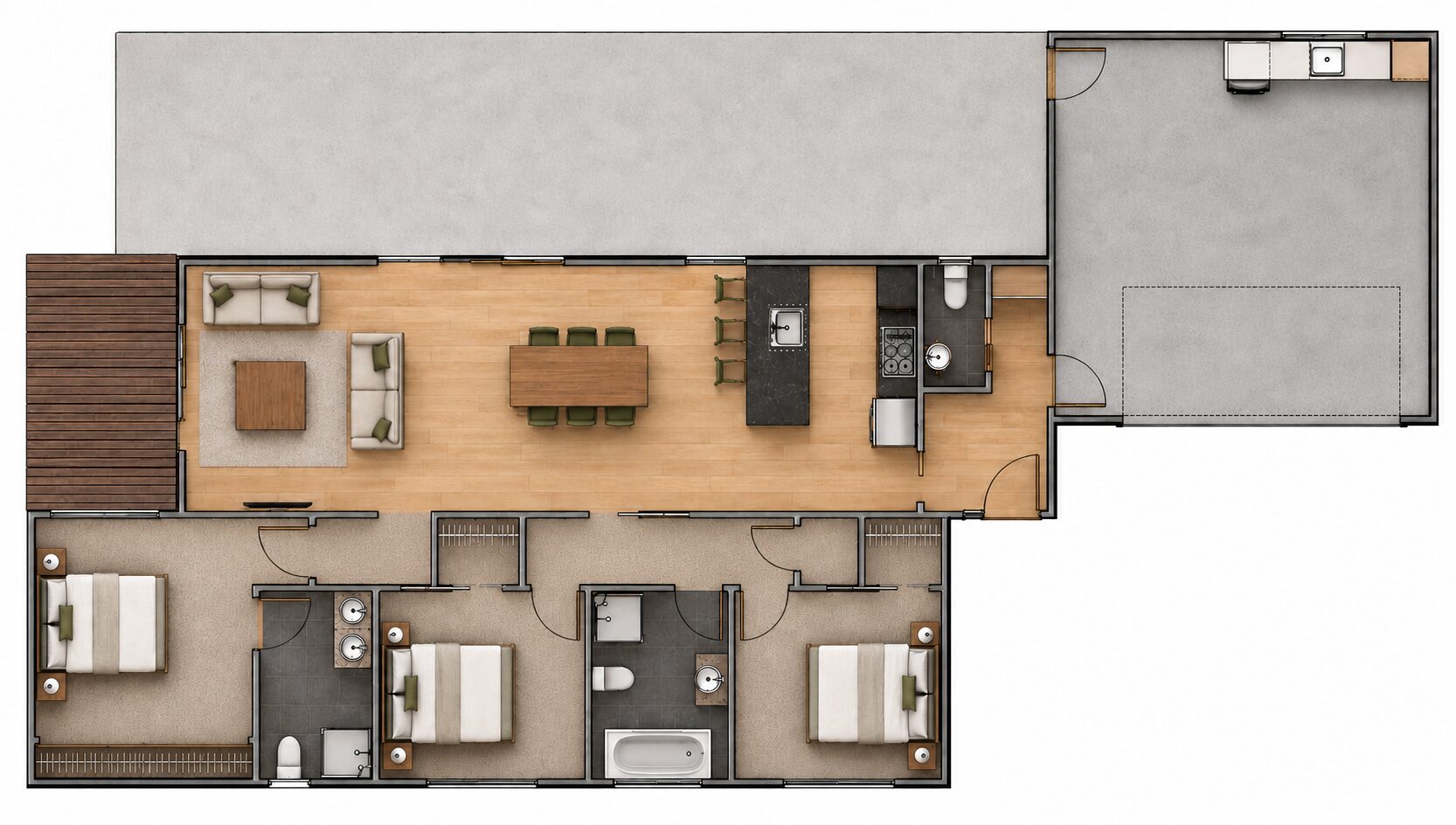 Plan layout of Helios design