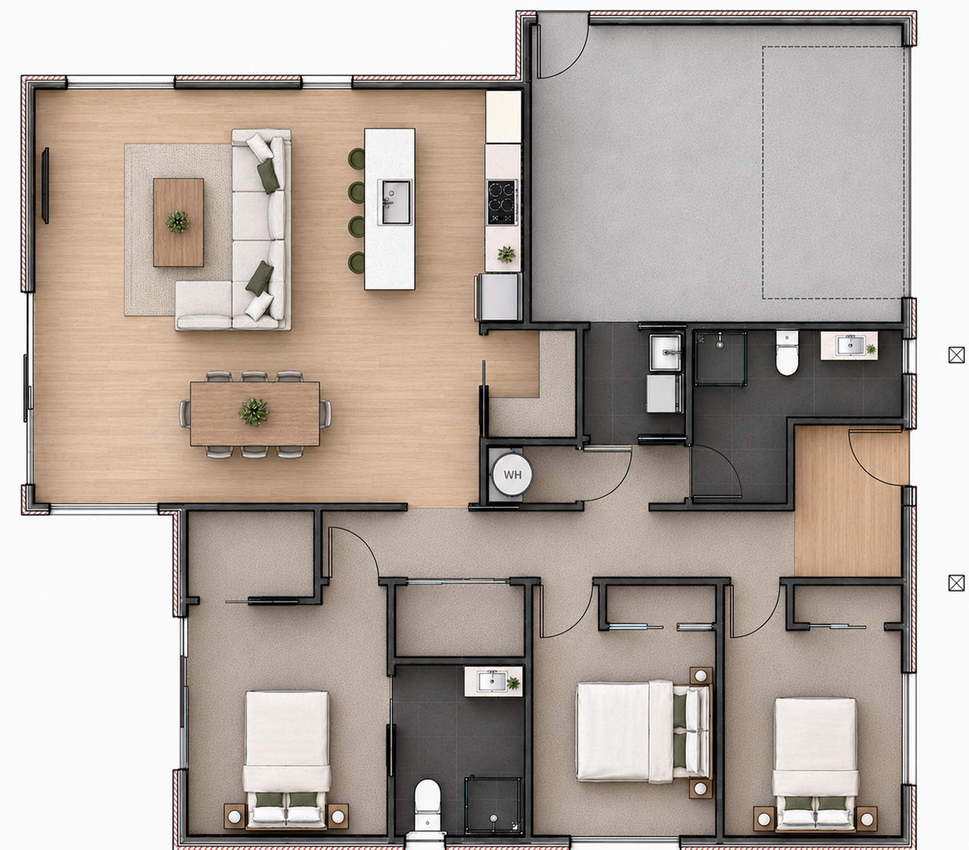 Plan layout of Petra design